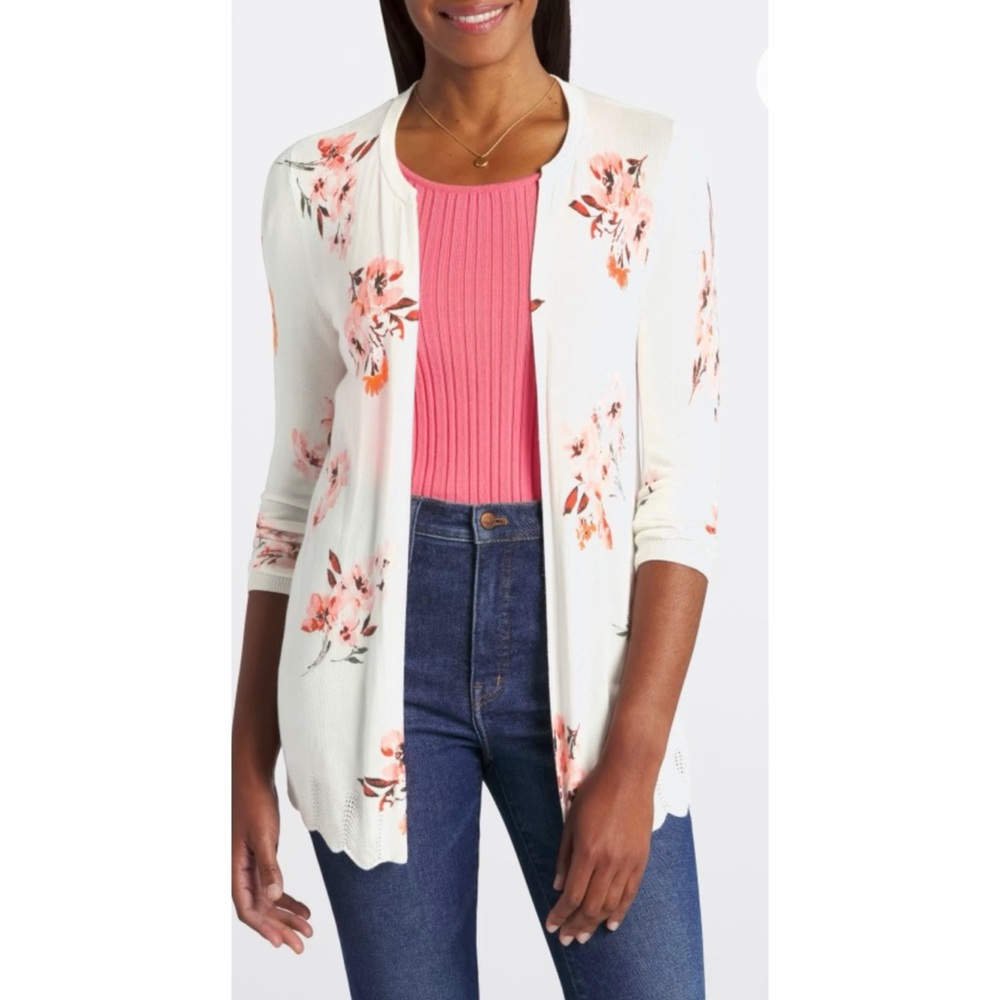 Stitch Fix Daniel Rainn Brielle Floral Lightweight Cardigan Sweater